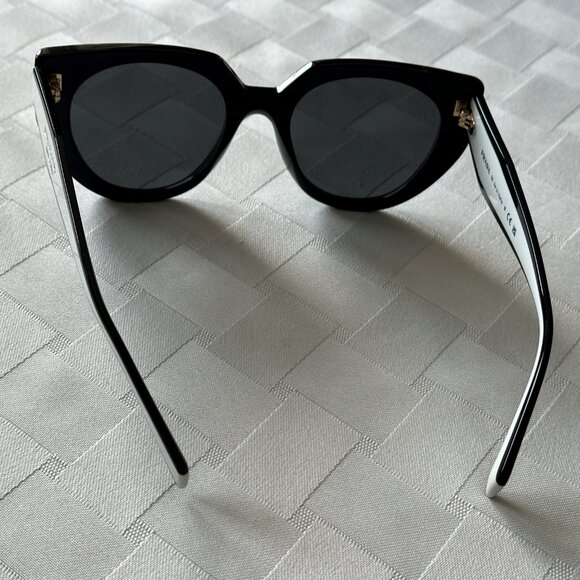 Prada PR14WS 09Q-5S0 Black & White Women Sunglasses - Picture 6 of 6